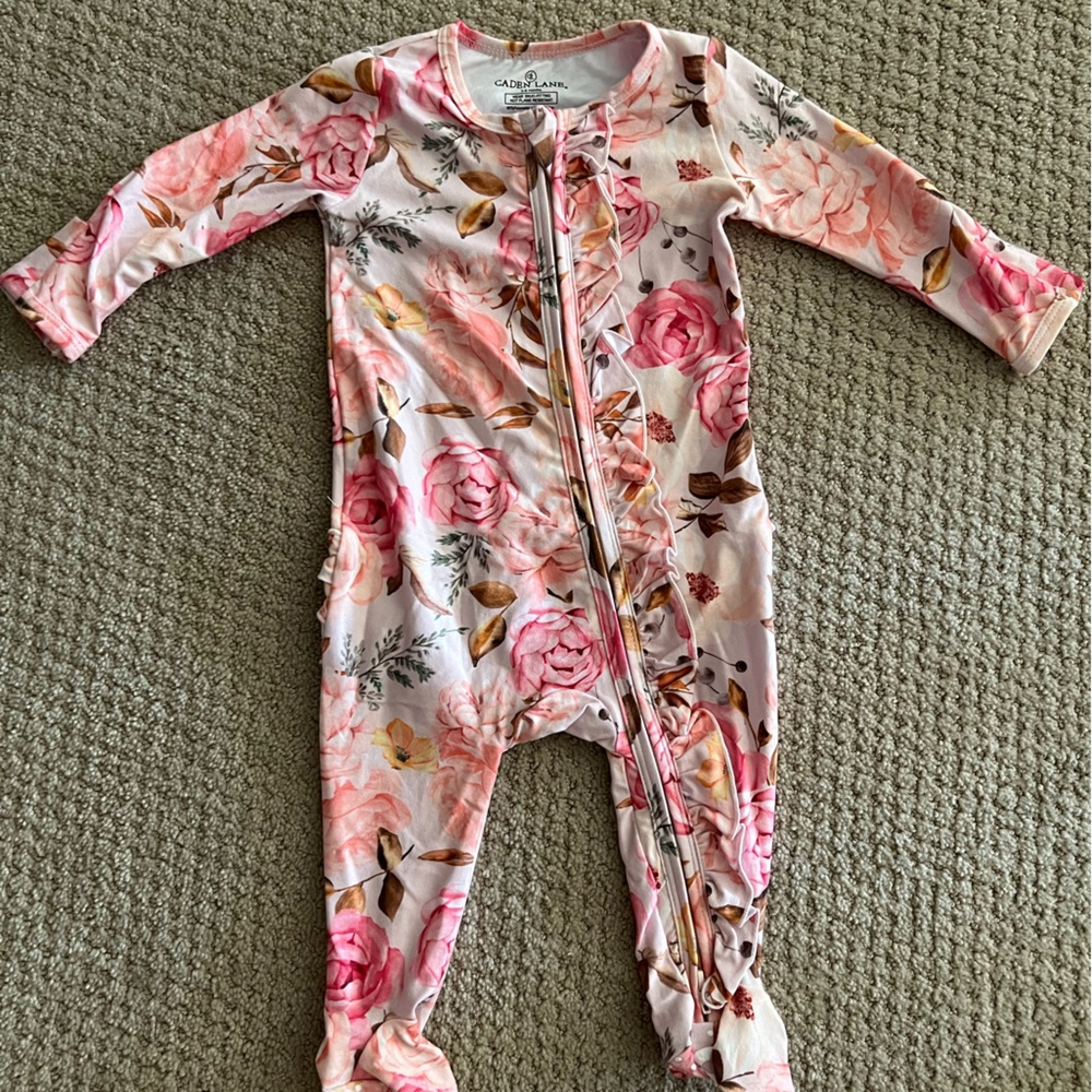 New Caden Lane zipper footie onesie